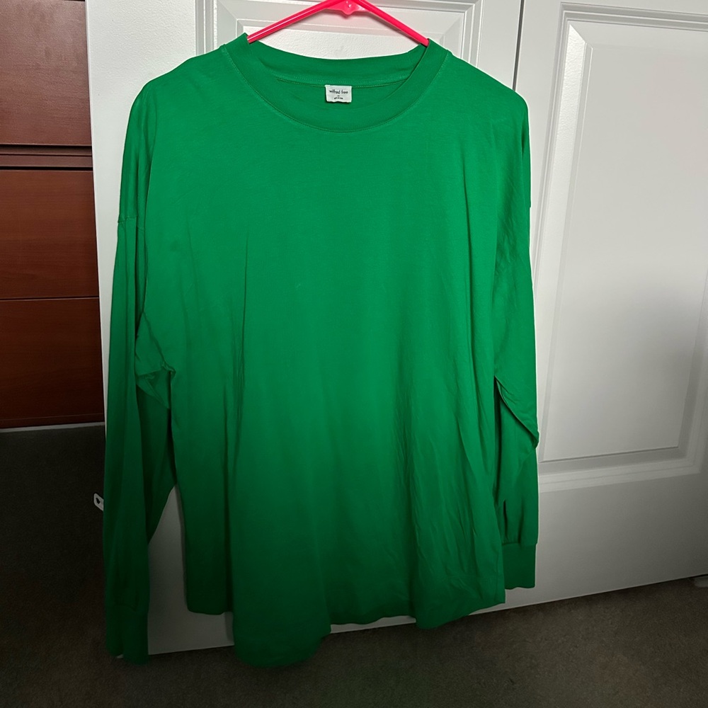Aritzia Wilfred Free Vibrant Green Top
